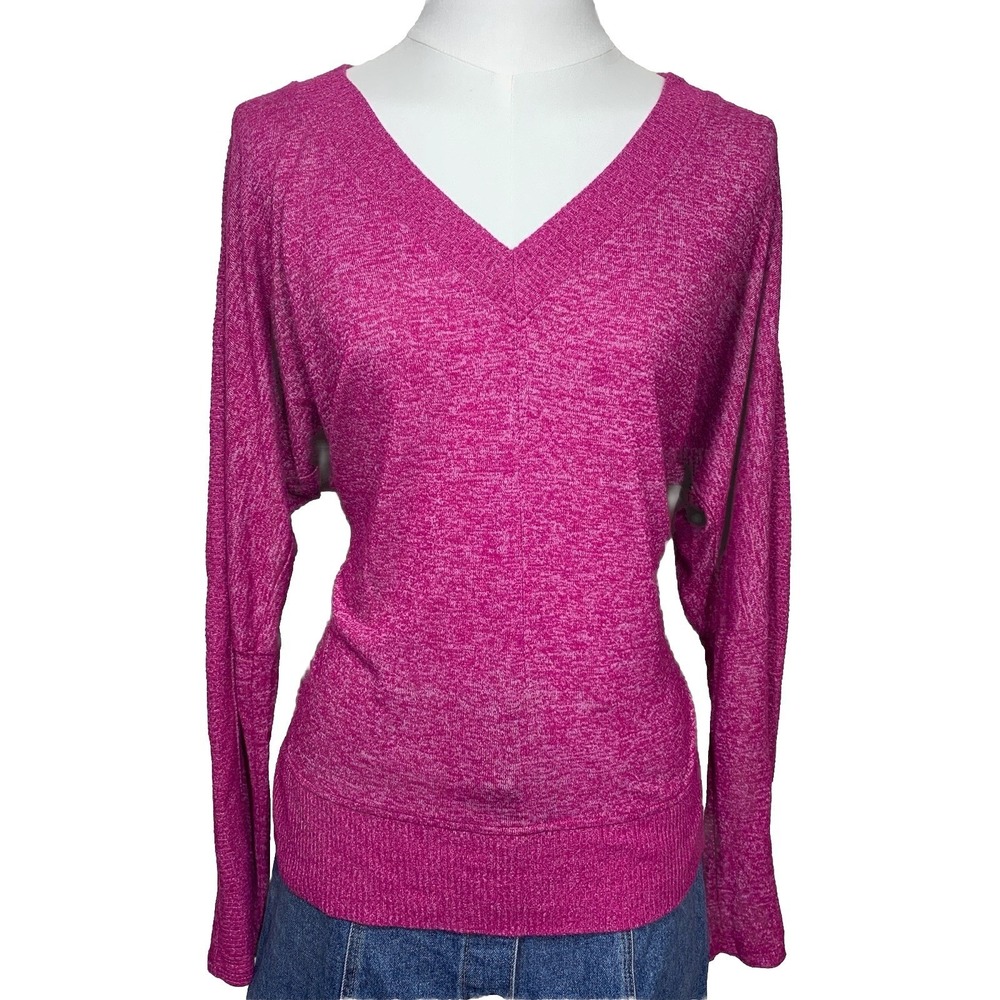 COA Pink V-Neck Lightweight Sweater Size‎ Small Made In California USA